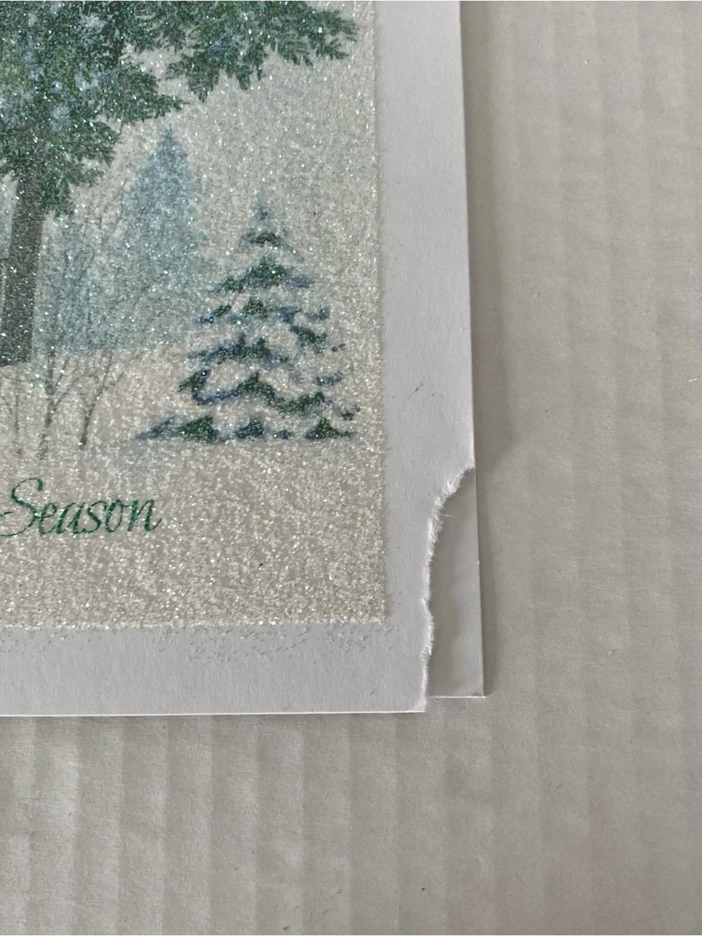 Season’s Greetings Christmas Holiday Glittery Cards Lot Of 21 With Envelopes
